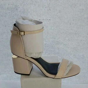 Qupid heeled ankle strap sandals
